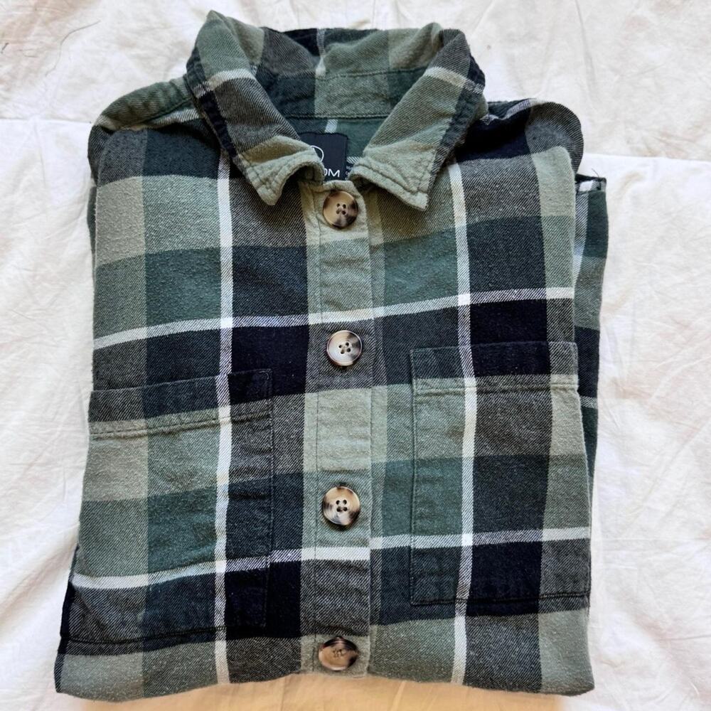 volcom Oversized green shirt jacket sz s cotton country gorpcore casual granola